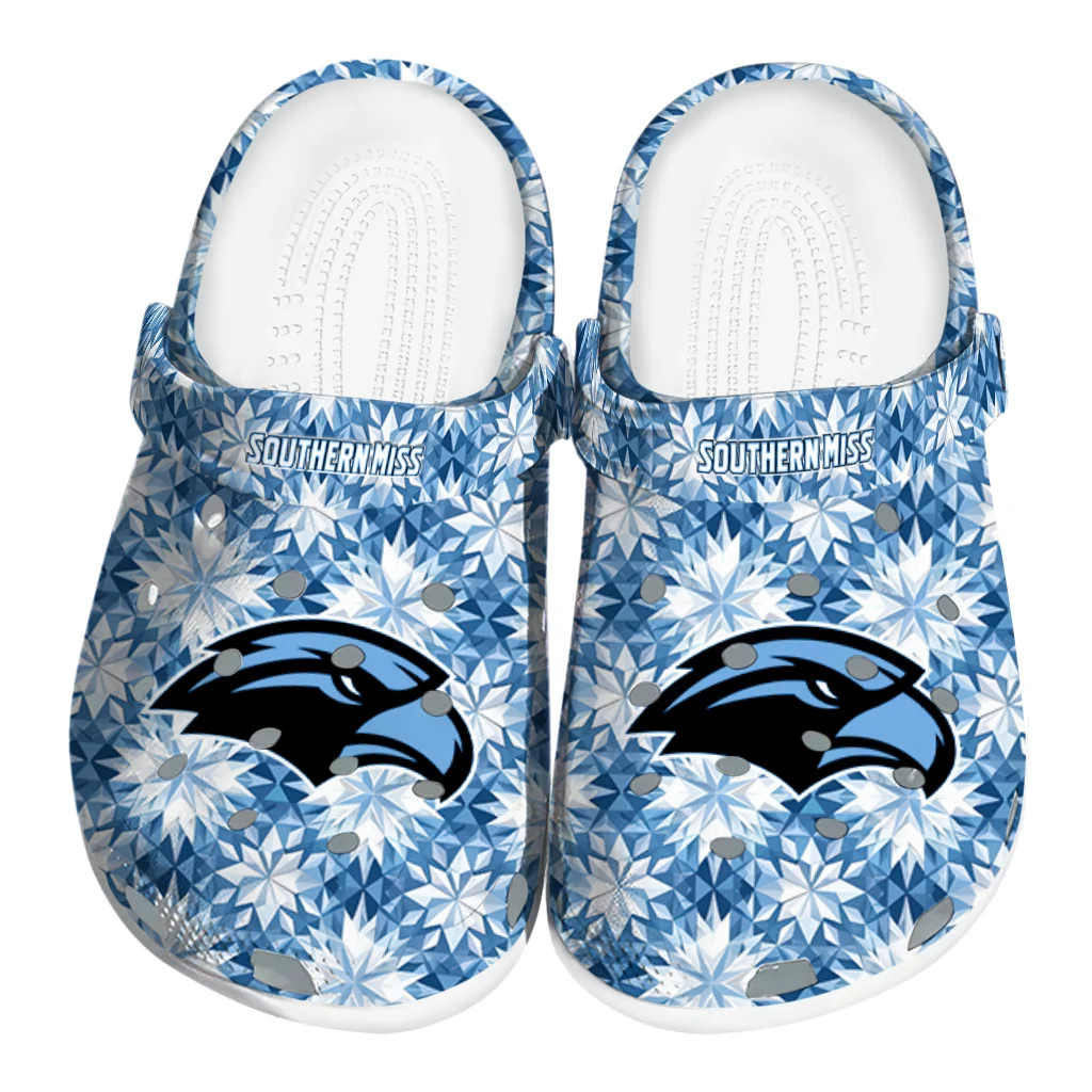 custom southern miss golden eagles snowflake mosaic clogs best selling custom southern miss golden eagles snowflake mosaic clogs best selling