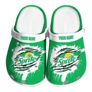 custom sprite burst green white clogs best selling hey clogs