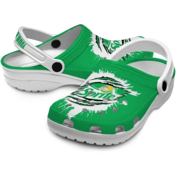 custom sprite burst green white clogs high quality hey clogs