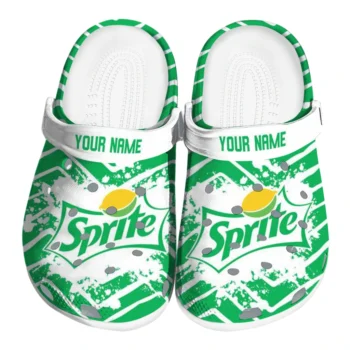custom sprite zigzag green white clogs best selling hey clogs