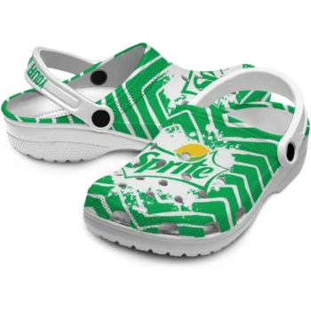 custom sprite zigzag green white clogs high quality hey clogs