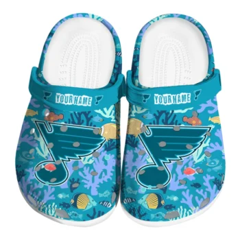 custom st louis blues tropical fish ocean clogs best selling