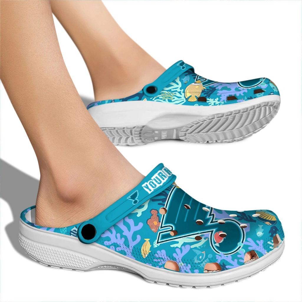custom st louis blues tropical fish ocean clogs fashion forward custom st louis blues tropical fish ocean clogs fashion forward