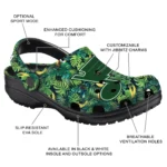 custom st louis blues tropical leaves clogs best selling