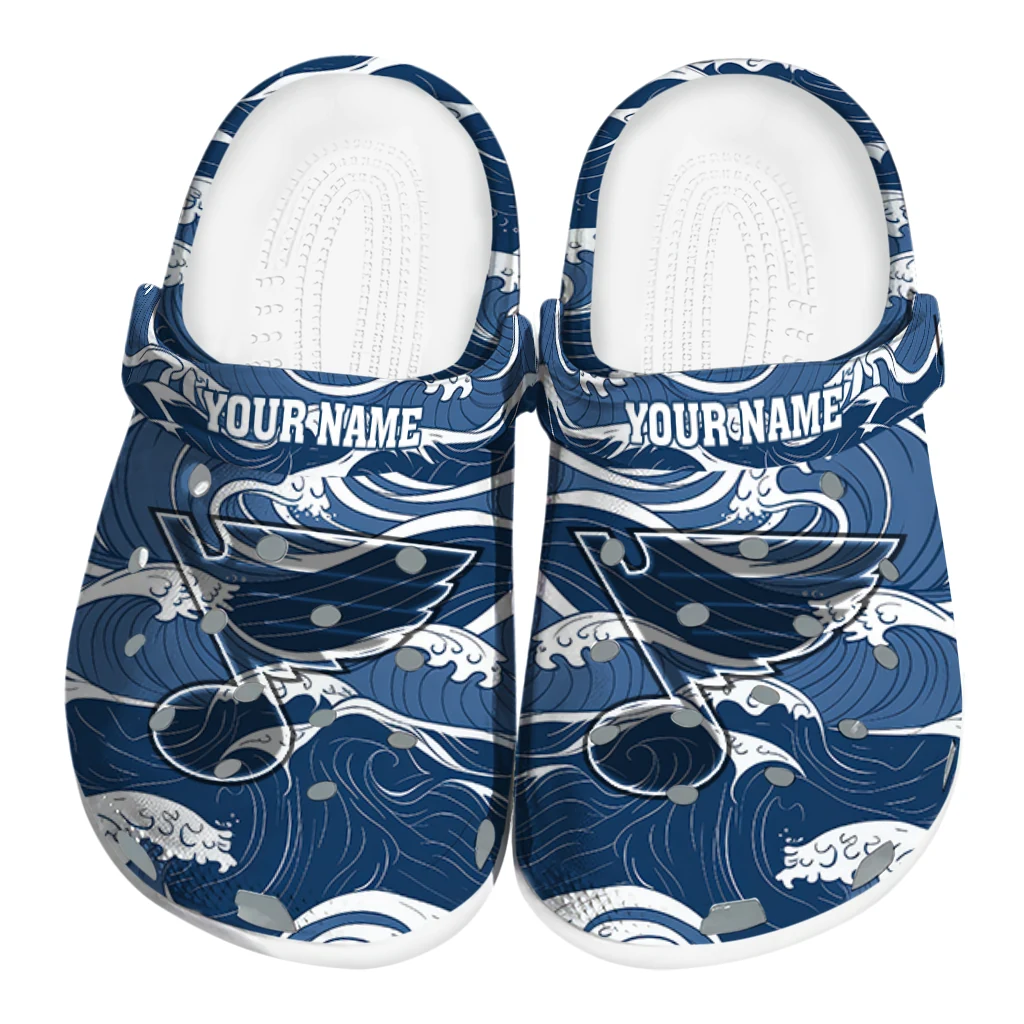 custom st louis blues wave flow clogs best selling custom st louis blues wave flow clogs best selling