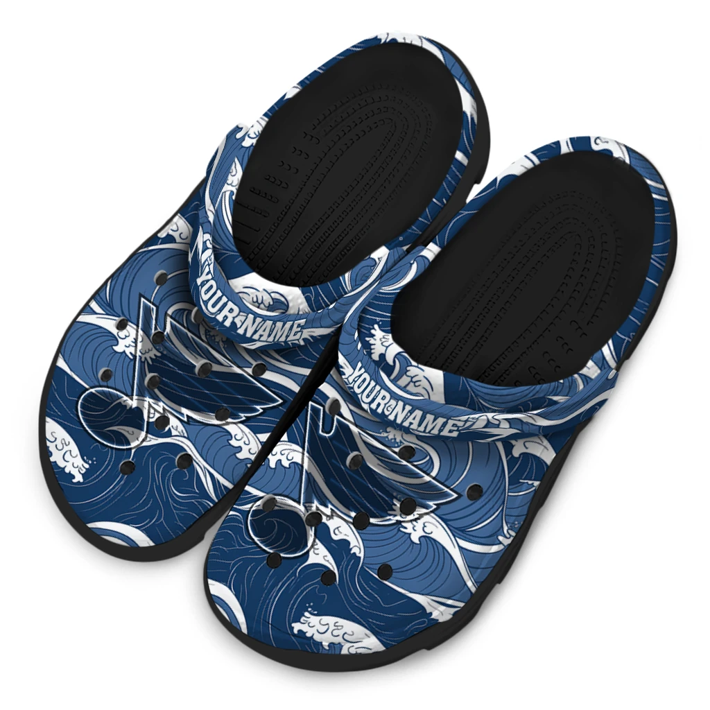 custom st louis blues wave flow clogs latest model custom st louis blues wave flow clogs latest model