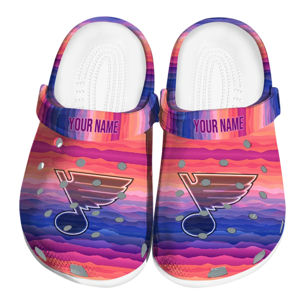 custom st louis blues wavy stripes clogs best selling custom st louis blues wavy stripes clogs best selling