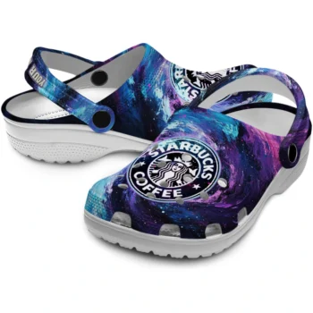 custom starbucks galaxy purple blue clogs high quality hey clogs