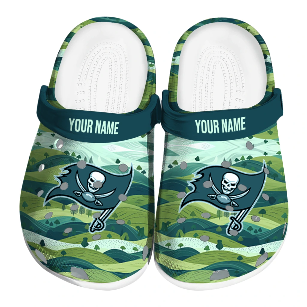 custom tampa bay buccaneers hills illustration clogs best selling custom tampa bay buccaneers hills illustration clogs best selling