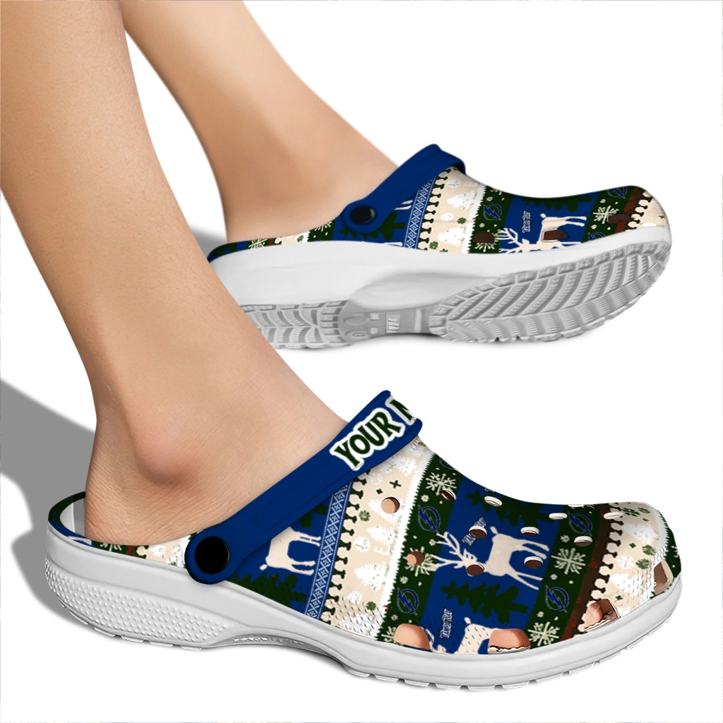 custom tampa bay lightning christmas motif clogs fashion forward custom tampa bay lightning christmas motif clogs fashion forward