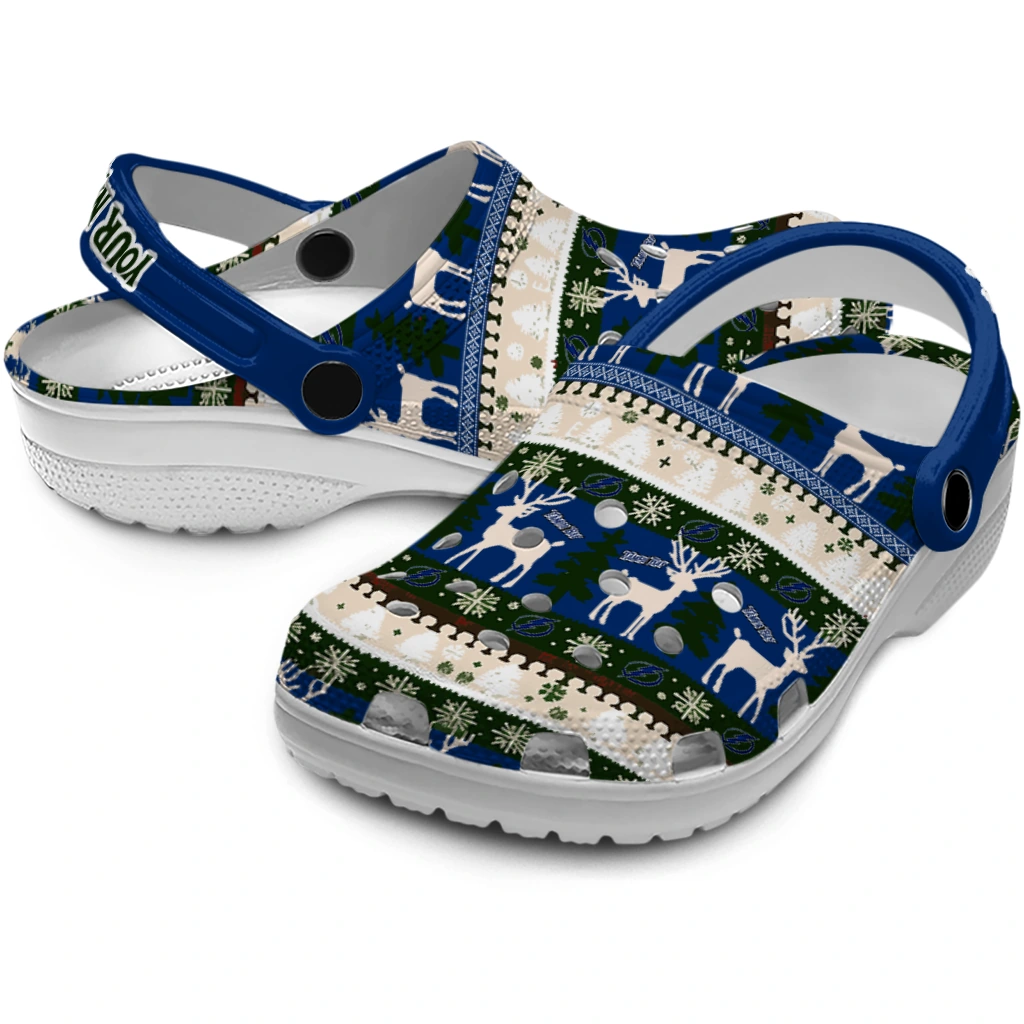 custom tampa bay lightning christmas motif clogs high quality custom tampa bay lightning christmas motif clogs high quality