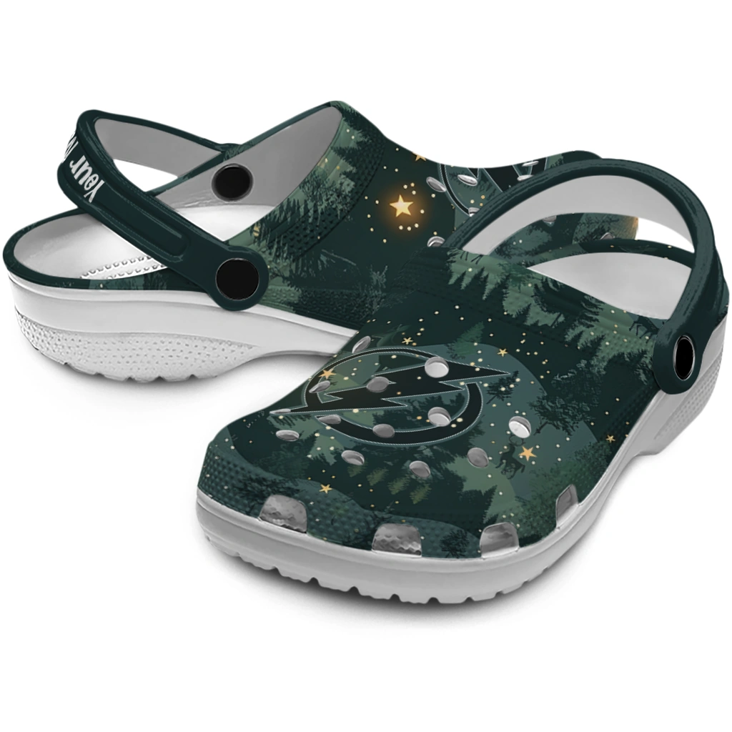 custom tampa bay lightning deer nightscape clogs high quality custom tampa bay lightning deer nightscape clogs high quality