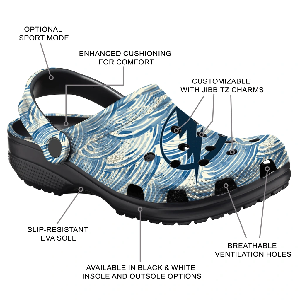 custom tampa bay lightning sea swirls clogs new arrival custom tampa bay lightning sea swirls clogs new arrival