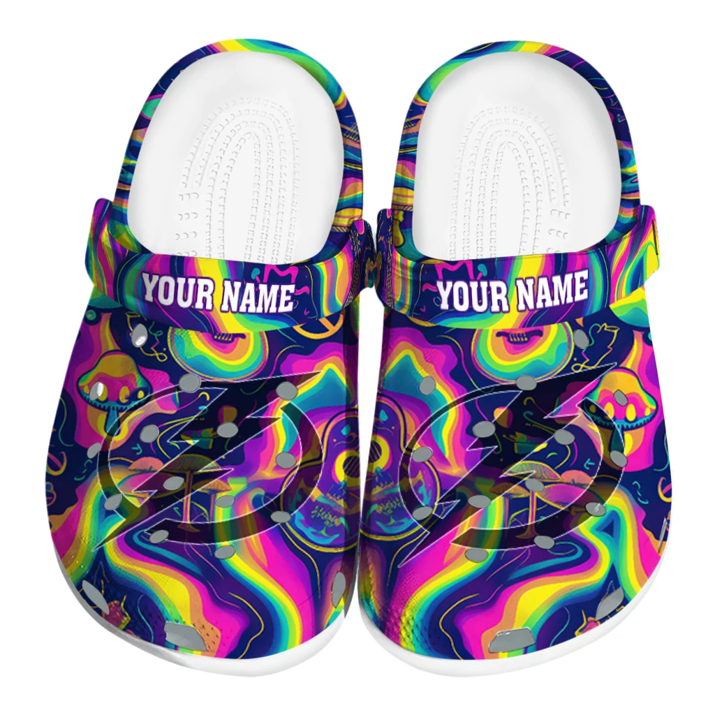 custom tampa bay lightning swirling mushrooms clogs best selling custom tampa bay lightning swirling mushrooms clogs best selling