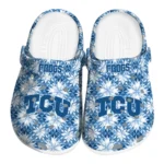 custom tcu horned frogs snowflake mosaic clogs best selling