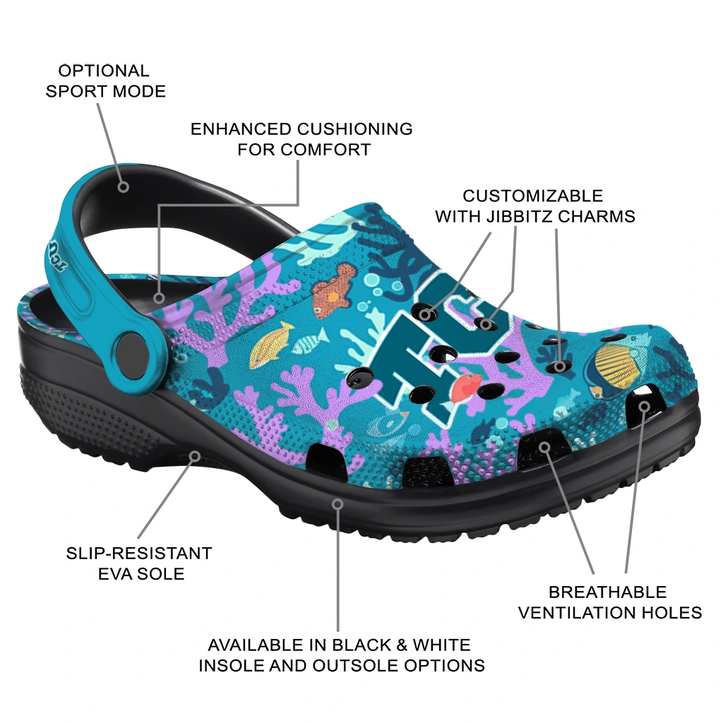 custom tcu horned frogs tropical fish ocean clogs new arrival custom tcu horned frogs tropical fish ocean clogs new arrival