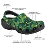 custom tcu horned frogs tropical leaves clogs best selling