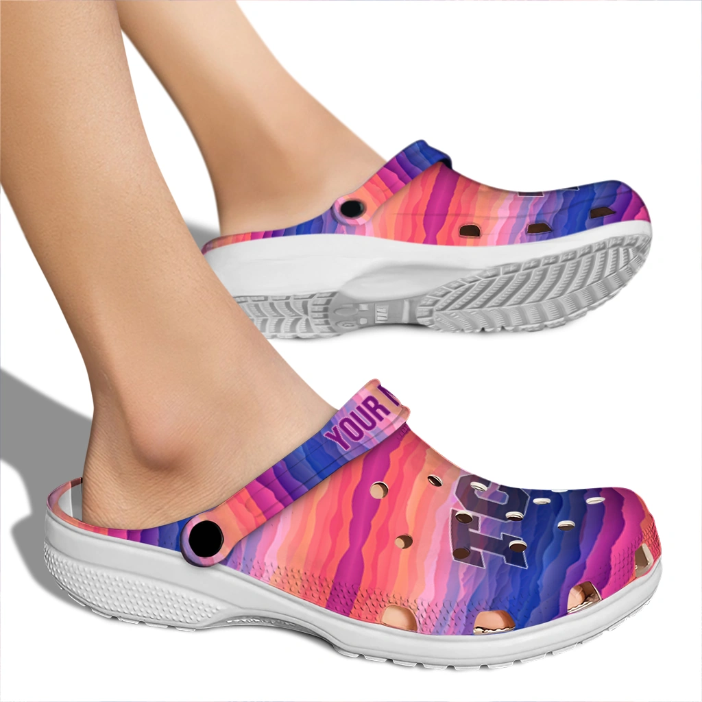 custom tcu horned frogs wavy stripes clogs fashion forward custom tcu horned frogs wavy stripes clogs fashion forward