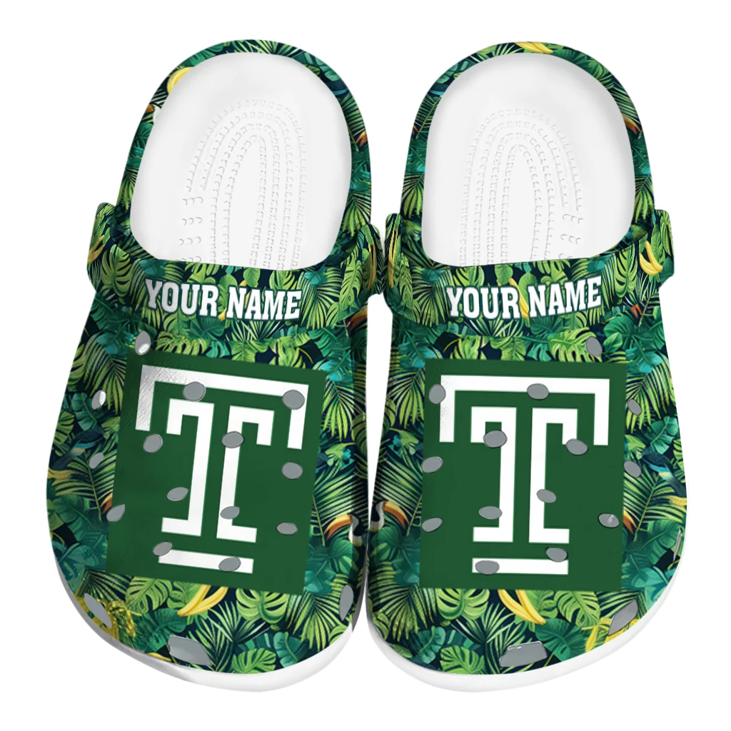 custom temple owls tropical leaves clogs best selling custom temple owls tropical leaves clogs best selling