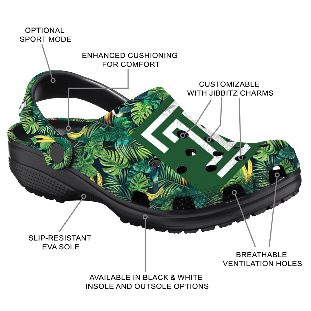 custom temple owls tropical leaves clogs new arrival custom temple owls tropical leaves clogs new arrival