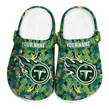 custom tennessee titans tropical leaves clogs best selling