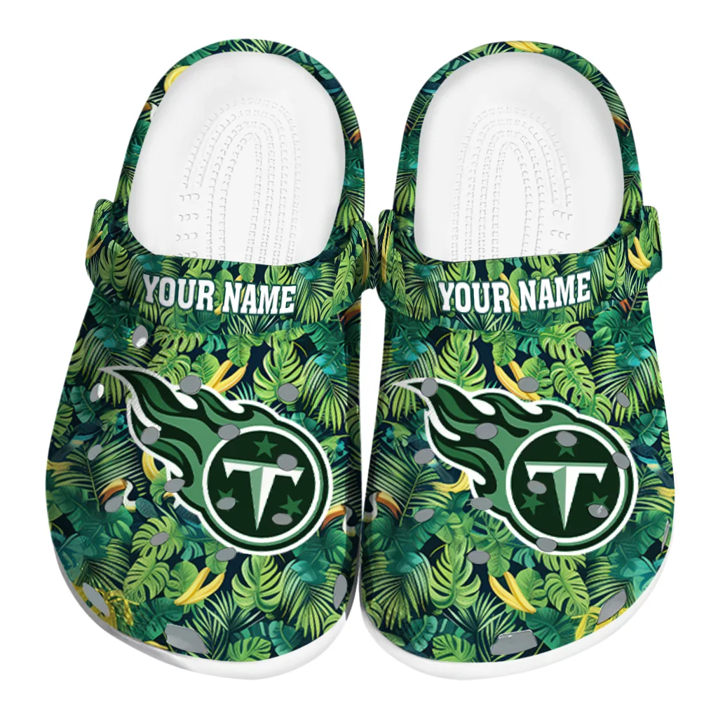 custom tennessee titans tropical leaves clogs best selling custom tennessee titans tropical leaves clogs best selling