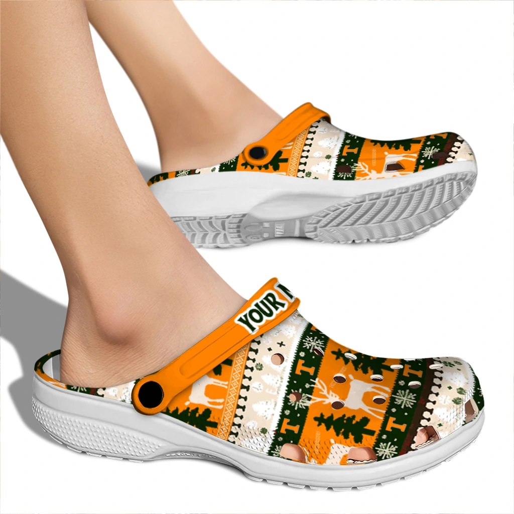 custom tennessee volunteers christmas motif clogs fashion forward custom tennessee volunteers christmas motif clogs fashion forward
