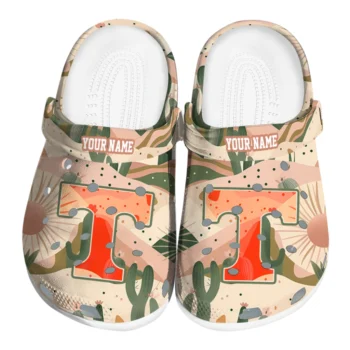 custom tennessee volunteers desert cactus pattern clogs best selling