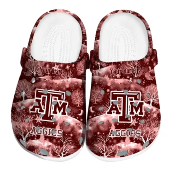 custom texas am aggies snowy hills clogs best selling