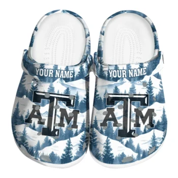 custom texas am aggies snowy mountains clogs best selling