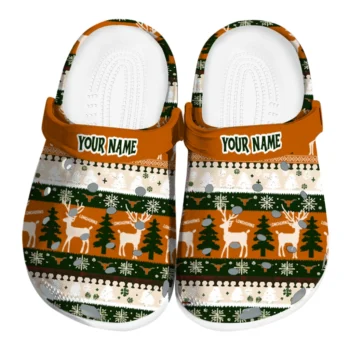 custom texas longhorns christmas motif clogs best selling