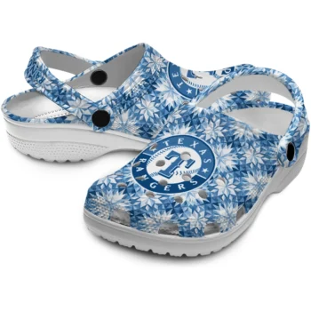 custom texas rangers snowflake mosaic clogs high quality