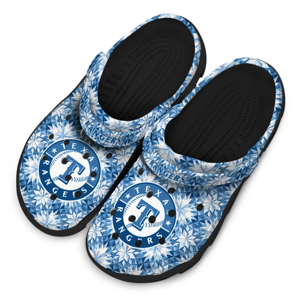 custom texas rangers snowflake mosaic clogs latest model custom texas rangers snowflake mosaic clogs latest model