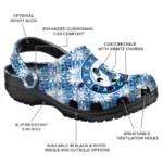 custom texas rangers snowflake mosaic clogs best selling