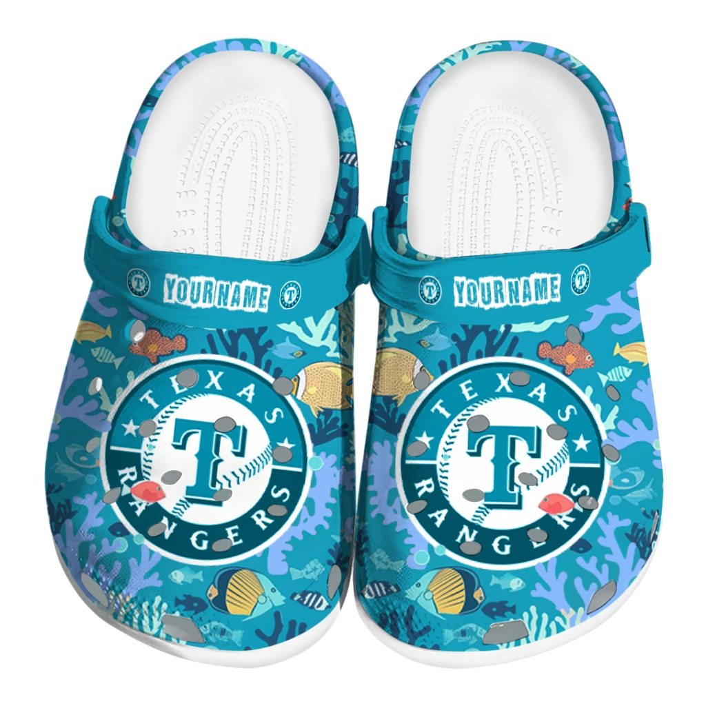 custom texas rangers tropical fish ocean clogs best selling custom texas rangers tropical fish ocean clogs best selling