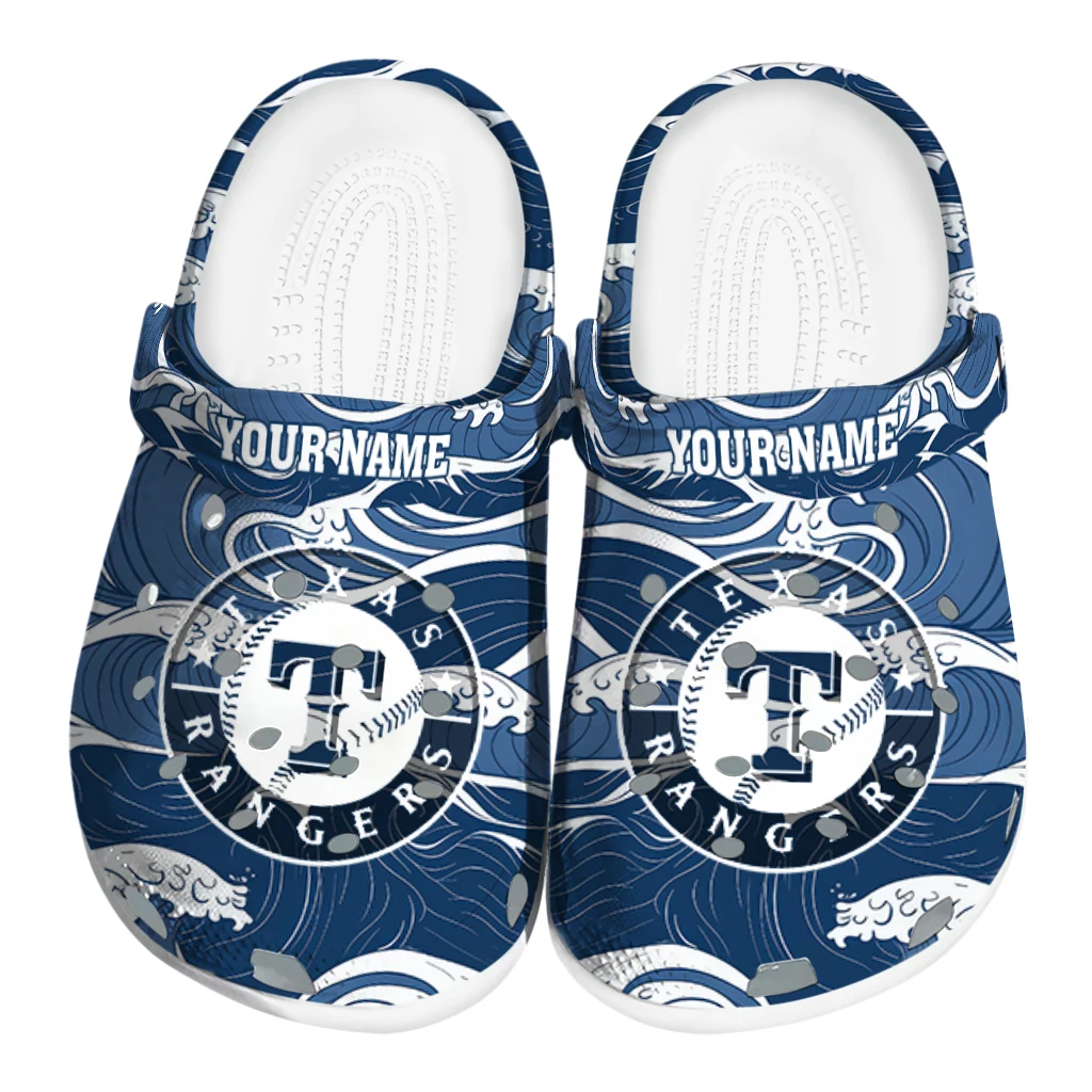 custom texas rangers wave flow clogs best selling custom texas rangers wave flow clogs best selling