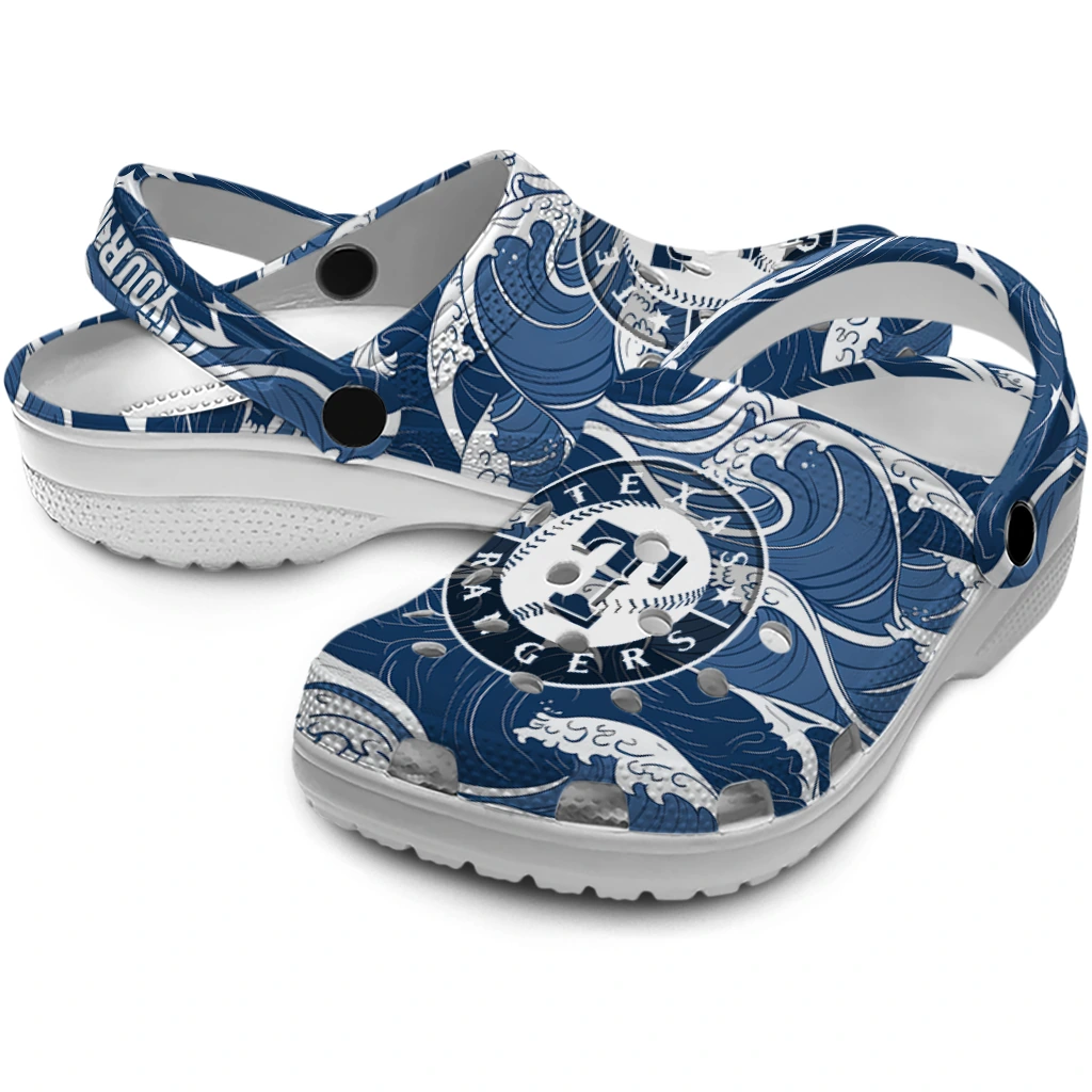 custom texas rangers wave flow clogs high quality custom texas rangers wave flow clogs high quality