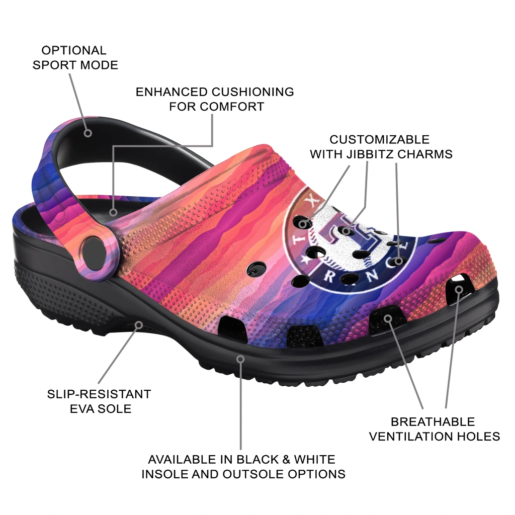 custom texas rangers wavy stripes clogs new arrival custom texas rangers wavy stripes clogs new arrival