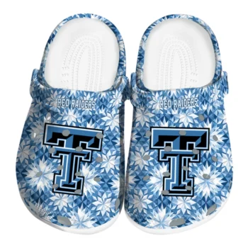 custom texas tech red raiders snowflake mosaic clogs best selling