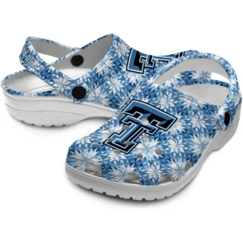 custom texas tech red raiders snowflake mosaic clogs high quality
