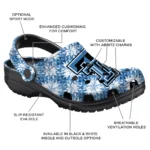 custom texas tech red raiders snowflake mosaic clogs best selling