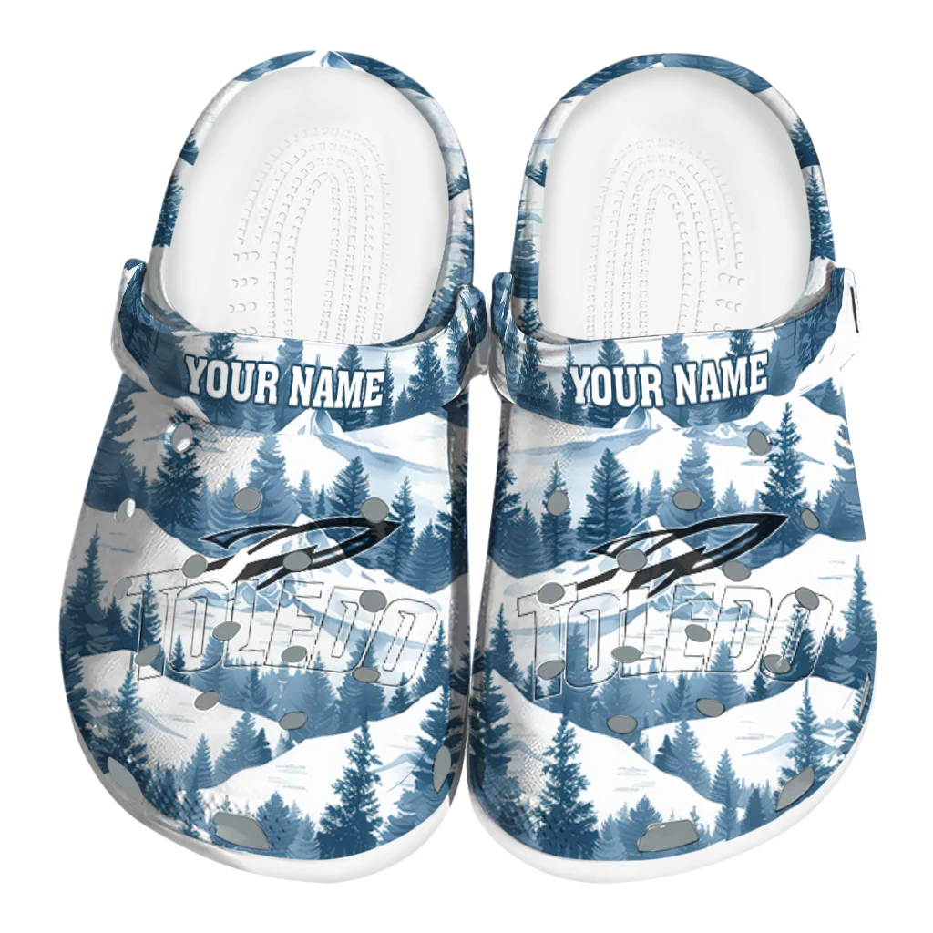 custom toledo rockets snowy mountains clogs best selling custom toledo rockets snowy mountains clogs best selling