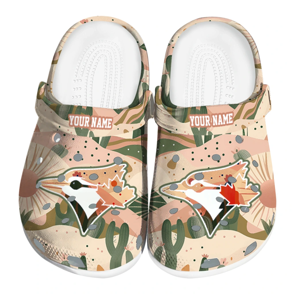 custom toronto blue jays desert cactus pattern clogs best selling custom toronto blue jays desert cactus pattern clogs best selling