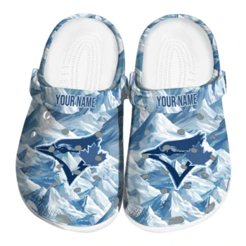 custom toronto blue jays mountain artwork clogs best selling