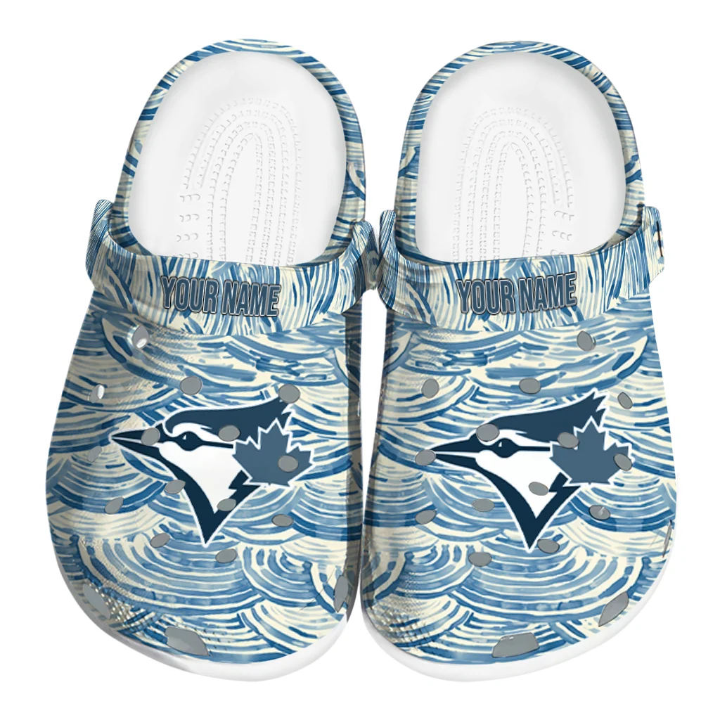 custom toronto blue jays sea swirls clogs best selling custom toronto blue jays sea swirls clogs best selling