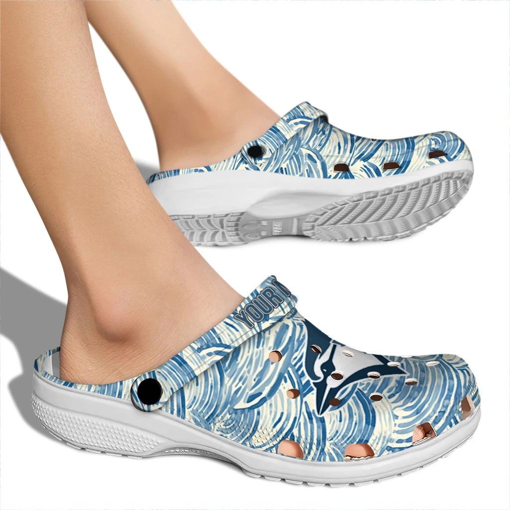 custom toronto blue jays sea swirls clogs fashion forward custom toronto blue jays sea swirls clogs fashion forward