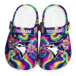 custom toronto blue jays swirling mushrooms clogs best selling