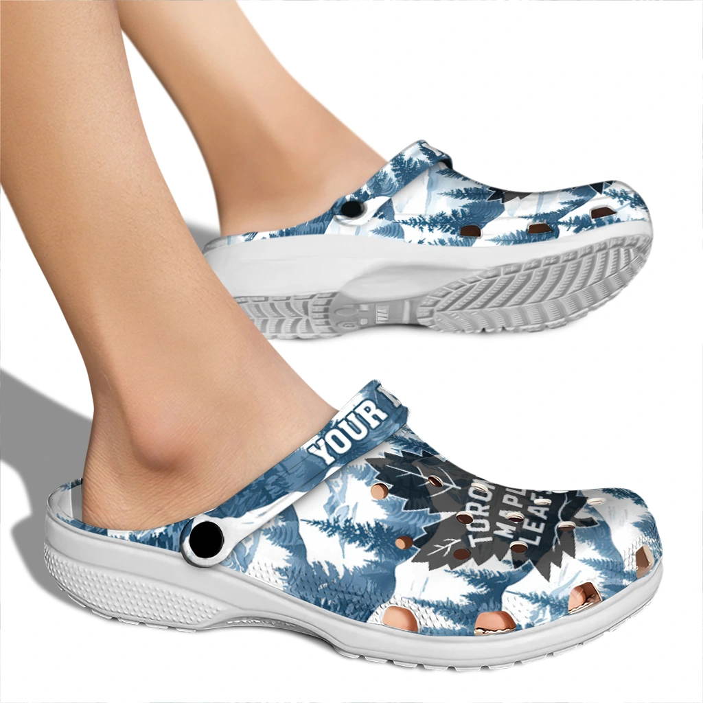 custom toronto maple leafs snowy mountains clogs fashion forward custom toronto maple leafs snowy mountains clogs fashion forward
