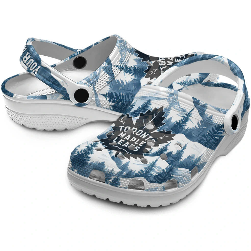 custom toronto maple leafs snowy mountains clogs high quality custom toronto maple leafs snowy mountains clogs high quality