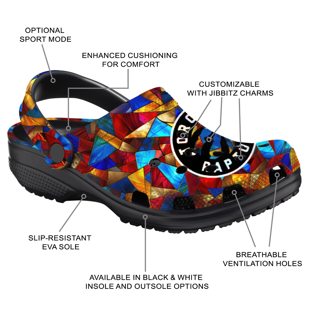 custom toronto raptors prism pieces clogs new arrival custom toronto raptors prism pieces clogs new arrival